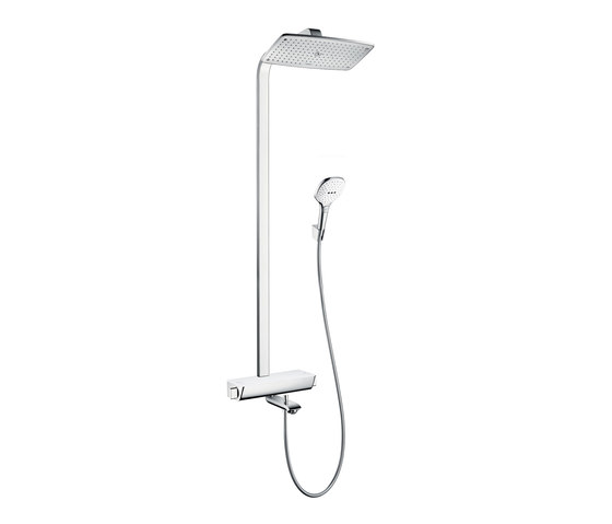 hansgrohe Raindance Select E 360 1jet Showerpipe for bath tub | Shower controls | Hansgrohe