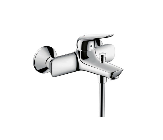 hansgrohe Novus Single lever bath mixer for exposed installation with Eco ceramic cartridge (with 2 flow rates) | Wash basin taps | Hansgrohe