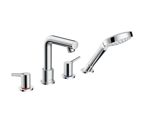 hansgrohe Talis S 4-hole rim mounted bath mixer | Bath taps | Hansgrohe