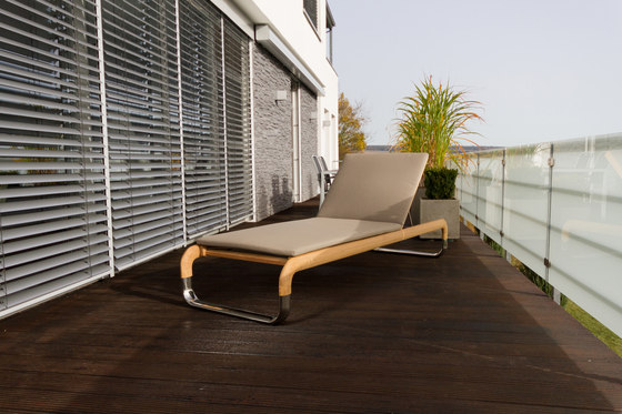 hake konzept Luxury loungers - Wood/stainless steel comfort height | Panche | Hake Konzept