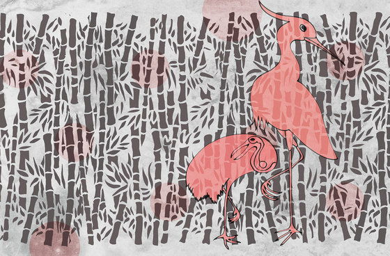 Herons with bamboo | Revêtements muraux / papiers peint | WallPepper/ Group