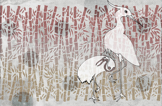 HERONS WITH BAMBOO | Carta parati / tappezzeria | WallPepper/ Group