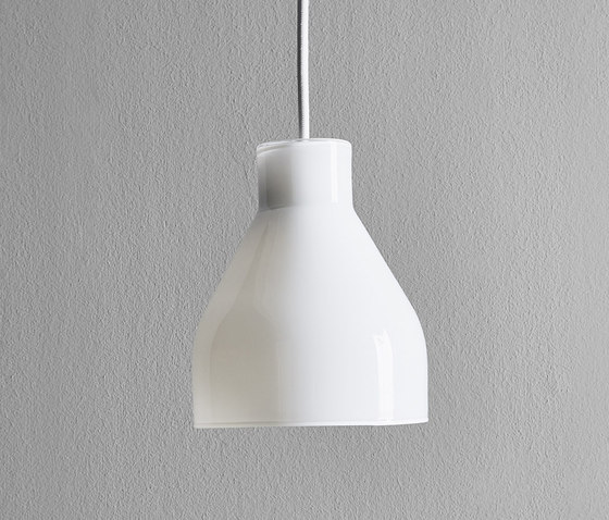 Arm.2 pendant light in white glass | Suspensions | Rexa Design