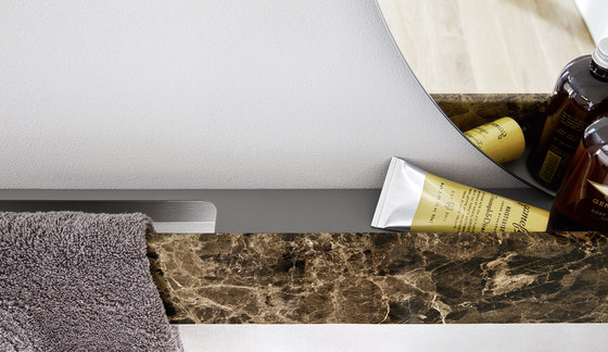 Shelf for polished edge mirror | Bath shelving | Rexa Design
