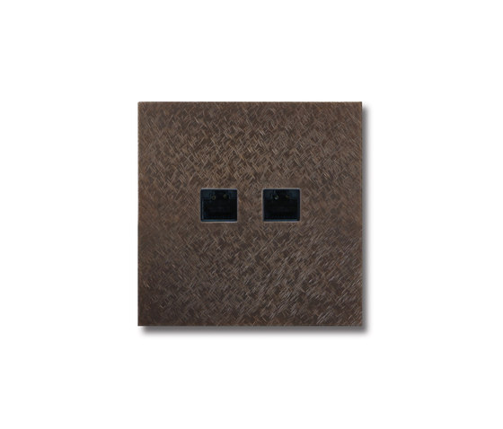 RJ45 UTP-Anschluss - fer forgé bronze | Ethernet | Basalte