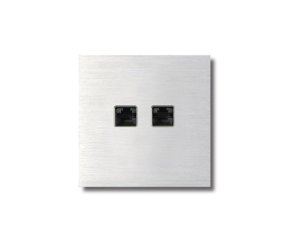 RJ45 UTP-Anschluss - brushed aluminium | Ethernet | Basalte