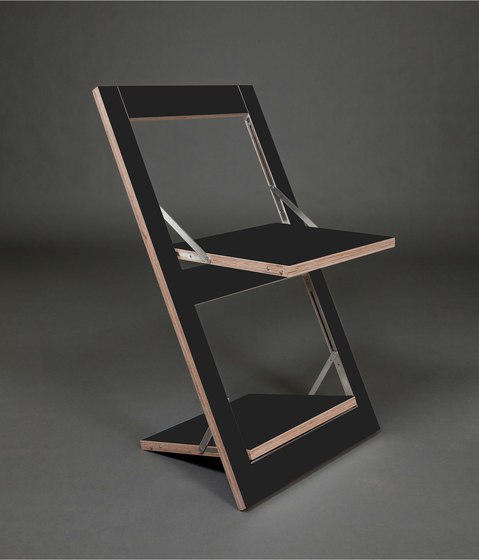 Fläpps Folding Chair | Black | Sillas | Ambivalenz