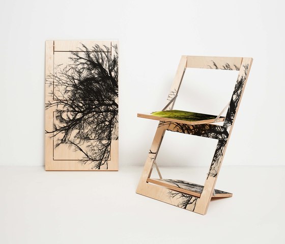 Fläpps Folding Chair | Baum/Baum Gelb | Sillas | Ambivalenz