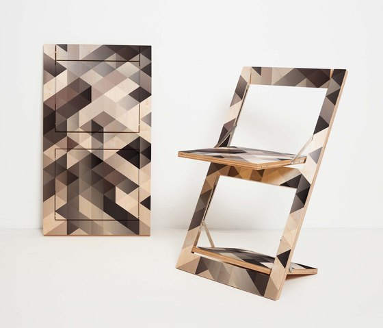 Fläpps Folding Chair | Criss Cross Grey | Sedie | Ambivalenz