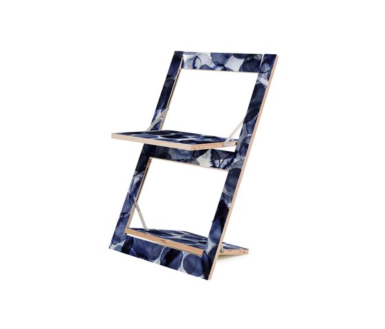 Fläpps Folding Chair | Bubbles Indigo by Pattern Studio | Sillas | Ambivalenz
