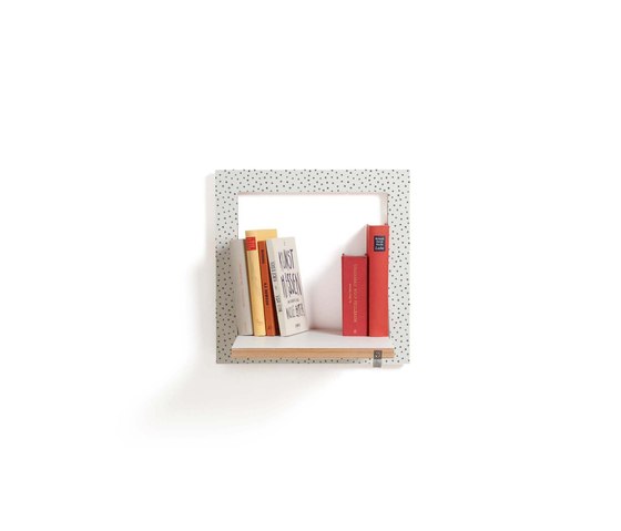 Fläpps Shelf 40x40-1 | Watercolor Dots by Kind of Style | Shelving | Ambivalenz