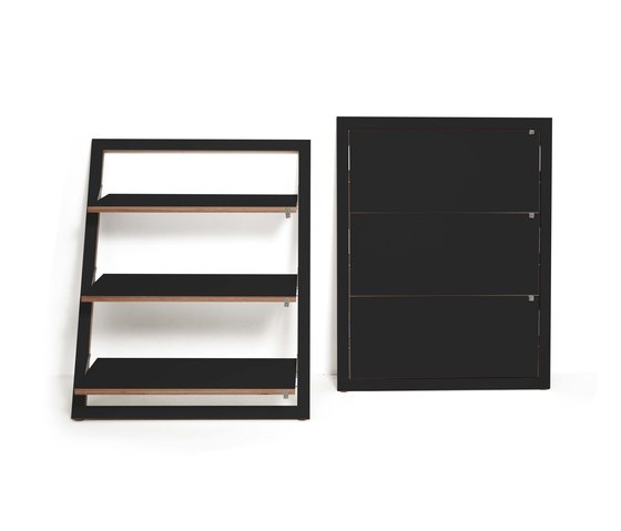 Fläpps Leaning Shelf 80x100-3 | Black | Scaffali | Ambivalenz