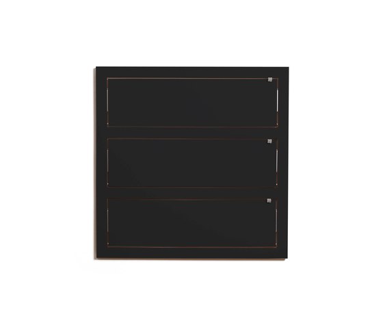 Fläpps Shelf 80x80-3 | Black | Shelving | Ambivalenz