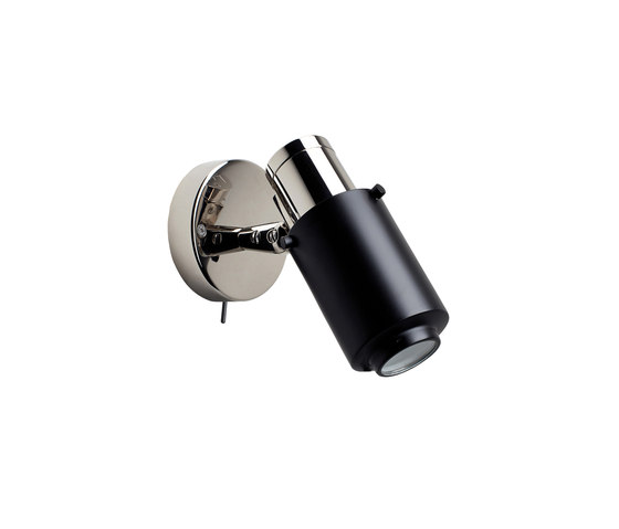 BINY | SPOT - LED nickel/black with switch, no stick | Lampade parete | DCW éditions
