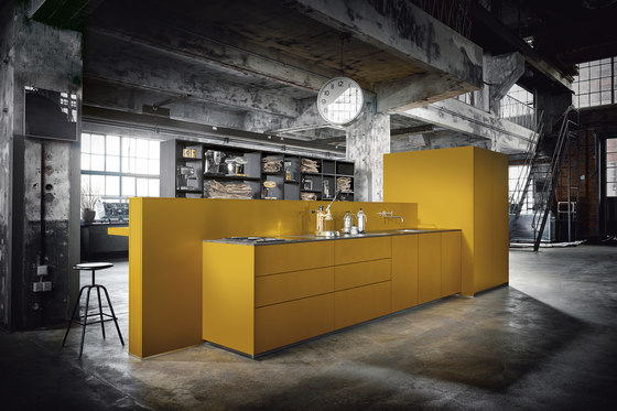 NX 505 Saffron yellow satin | Fitted kitchens | next125