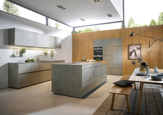 NX 950 Ceramic beton grau Nachbildung | Einbauküchen | next125