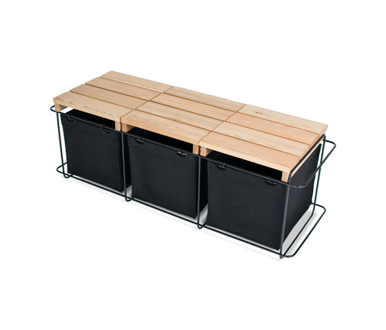 Grit Black / Bench | Storage boxes | bartmann berlin