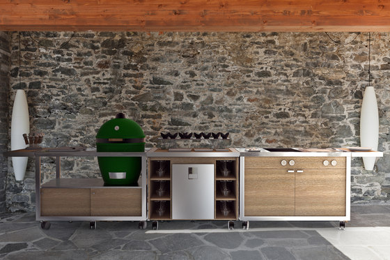 Green egg cart by La Tavola | Modular kitchens