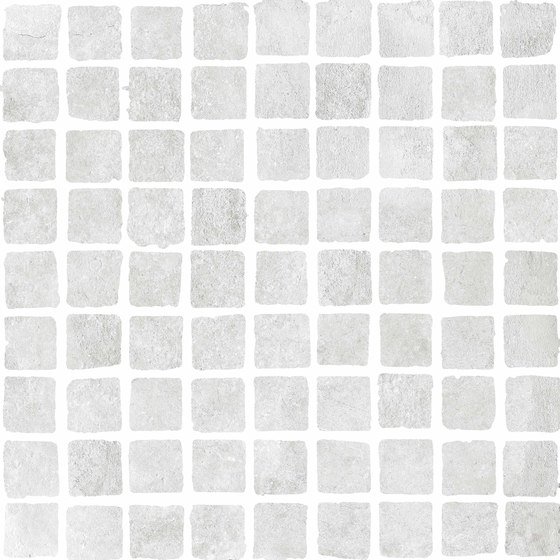 Bibulca | White Mosaico Spaccatella 3x3 cm | Mosaïques céramique | IMSO Ceramiche