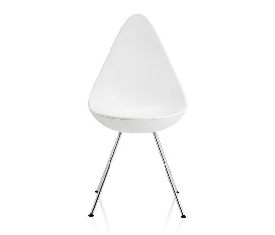 Drop™ | Chair | 3110 | White ABS/nylon reinforced plastic shell | Chrome base | Stühle | Fritz Hansen