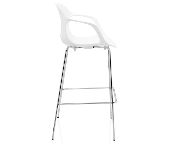 NAP™ | Bar stool | KS69 | White | Chrome base | Taburetes de bar | Fritz Hansen