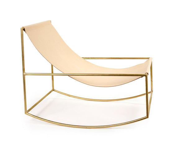 rocking chair | brass_leather | Armchairs | valerie_objects