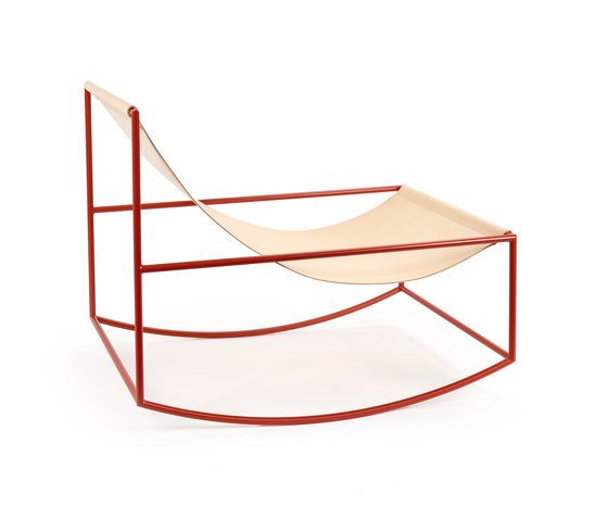 rocking chair | red_leather | Poltrone | valerie_objects