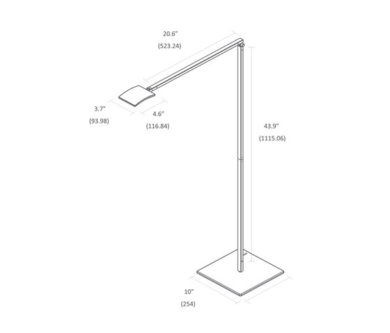 Mosso Pro LED Floor Lamp - Metallic Black | Lámparas de pie | Koncept