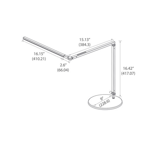 Z-Bar LED Desk Lamp - Metallic Black | Luminaires de table | Koncept