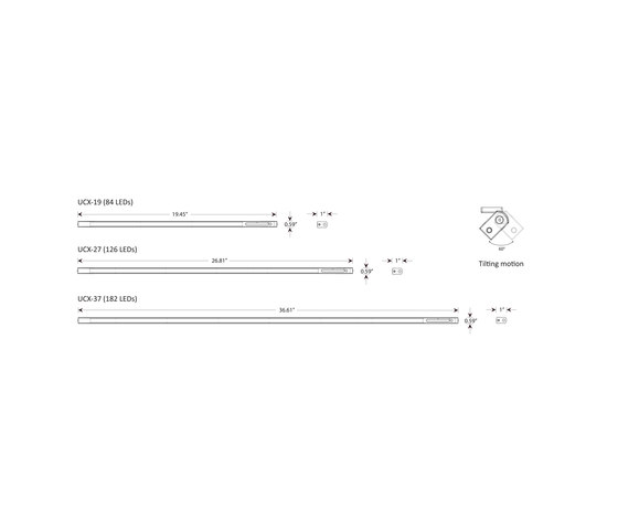 UCX Pro Undercabinet LED light - Silver | Lampade per mobili | Koncept