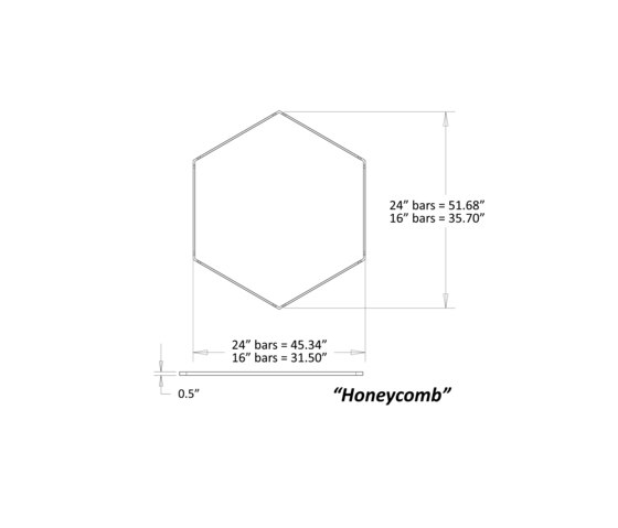 Z-Bar Pendant 16", Honeycomb, Silver, Canopy | Lámparas de suspensión | Koncept