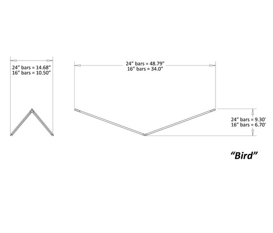 Z-Bar Pendant 16", Bird, Matte White, Canopy | Lampade sospensione | Koncept