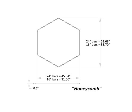 Z-Bar Pendant 24", Honeycomb, Silver, Canopy | Suspended lights | Koncept
