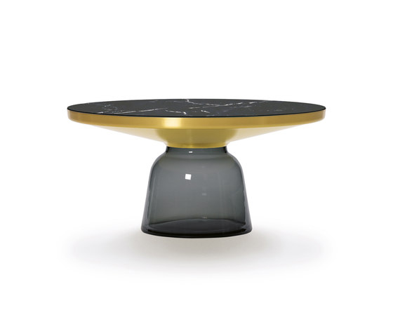 Bell Coffee Table brass-marble-grey | Coffee tables | ClassiCon