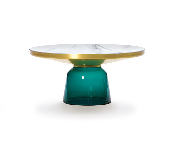 Bell Coffee Table brass-marble-green | Coffee tables | ClassiCon