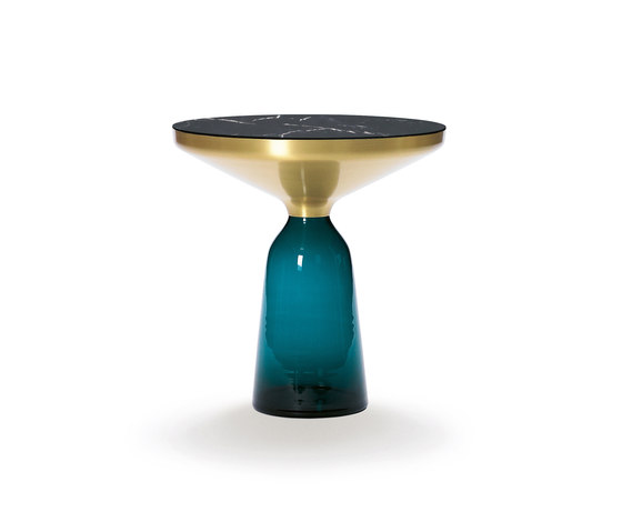 Bell Side Table brass-marble-blue | Mesas auxiliares | ClassiCon