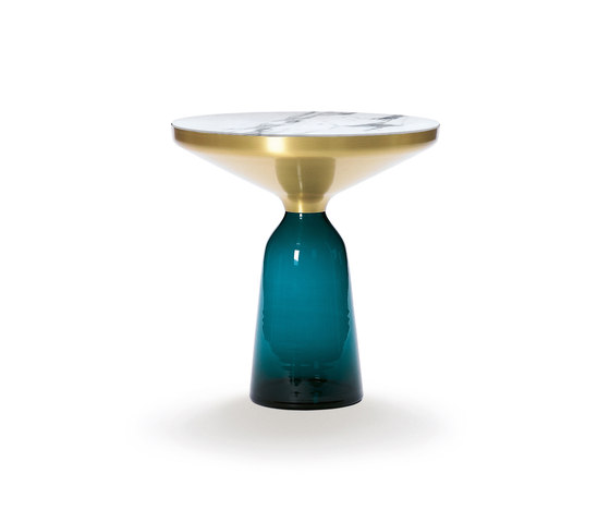 Bell Side Table brass-marble-blue | Tavolini alti | ClassiCon