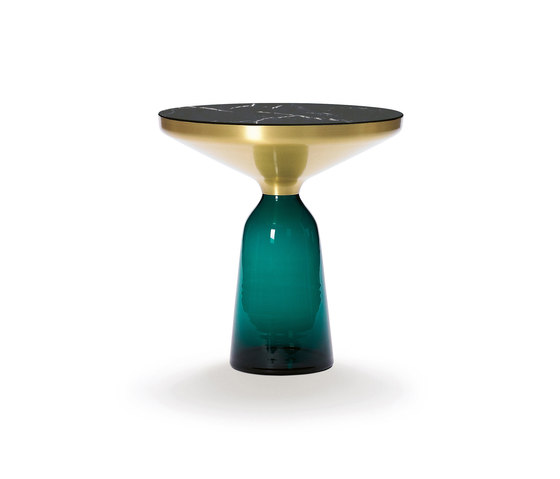 Bell Side Table brass-marble-green | Tavolini alti | ClassiCon