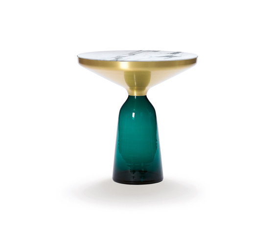 Bell Side Table brass-marble-green | Tables d'appoint | ClassiCon