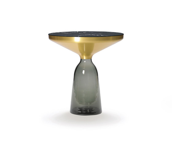 Bell Side Table brass-marble-grey | Tavolini alti | ClassiCon