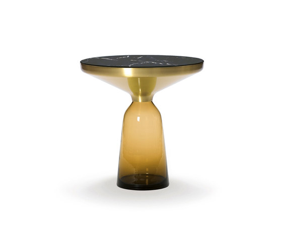 Bell Side Table brass-marble-orange | Side tables | ClassiCon