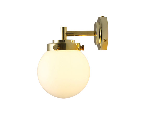 Mini Globe Wall Light, Opal with Brass | Lampade parete | Original BTC