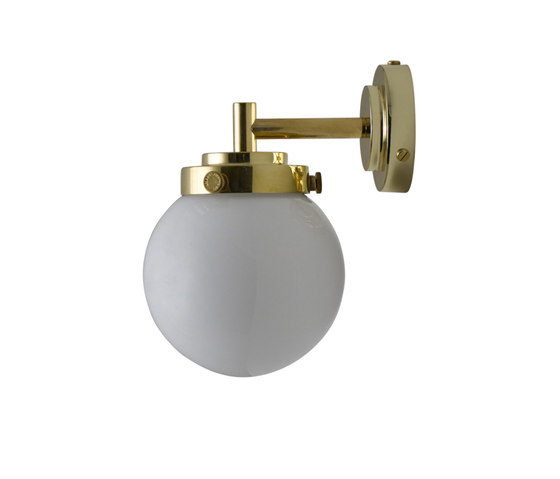 Mini Globe Wall Light, Opal with Brass | Wandleuchten | Original BTC