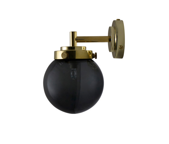 Mini Globe Wall Light, Anthracite with Brass | Lampade parete | Original BTC