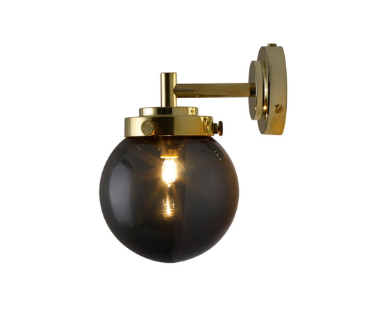 Mini Globe Wall Light, Anthracite with Brass | Appliques murales | Original BTC