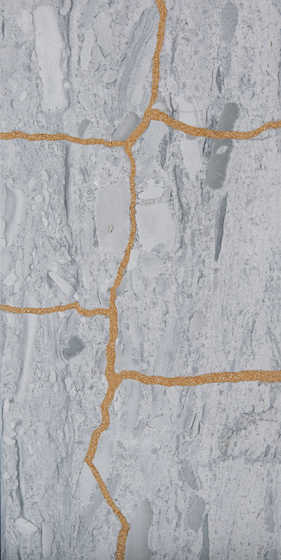Kintsugi Blue Forest Tiles | Dalles en pierre naturelle | Claybrook Interiors Ltd.