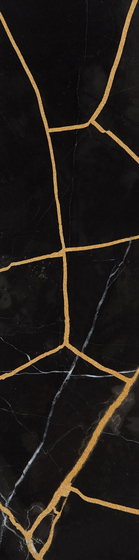 Kintsugi Nero Marqunia Tiles | Piastrelle pietra naturale | Claybrook Interiors Ltd.