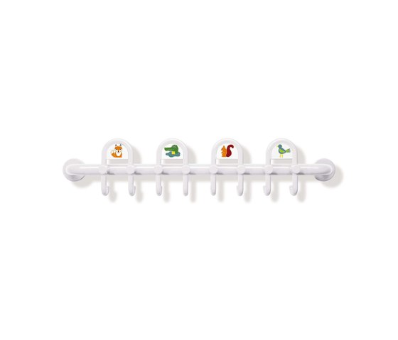 Rail with hooks, for children | 33.7310.6HP | Towel rails | HEWI