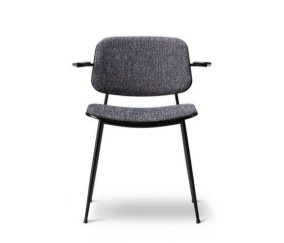 Søborg Steel Base Armchair - seat and back upholstered | Stühle | Fredericia Furniture