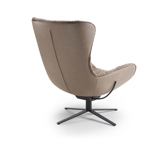 Leya | Wingback Chair with x-base frame with rocker / tilting mechanism | Fauteuils | FREIFRAU MANUFAKTUR